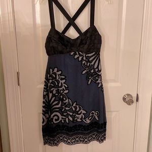 Hale Bob burn out silk beaded dress